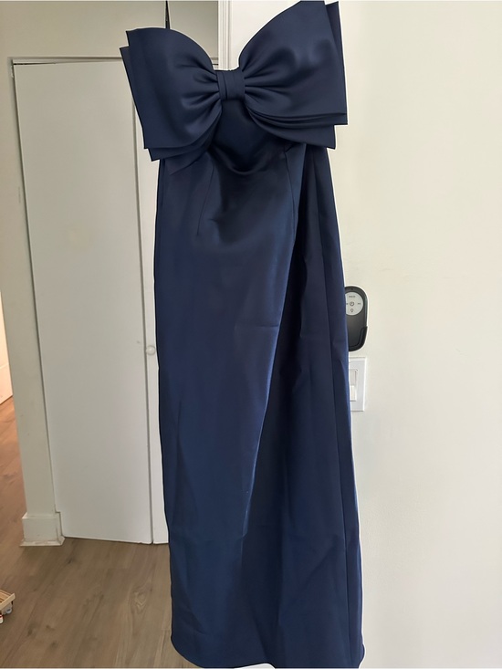 Dessy Collection Dresses & Skirts - Dessy Collection Navy Strapless Gown with Large Bow
